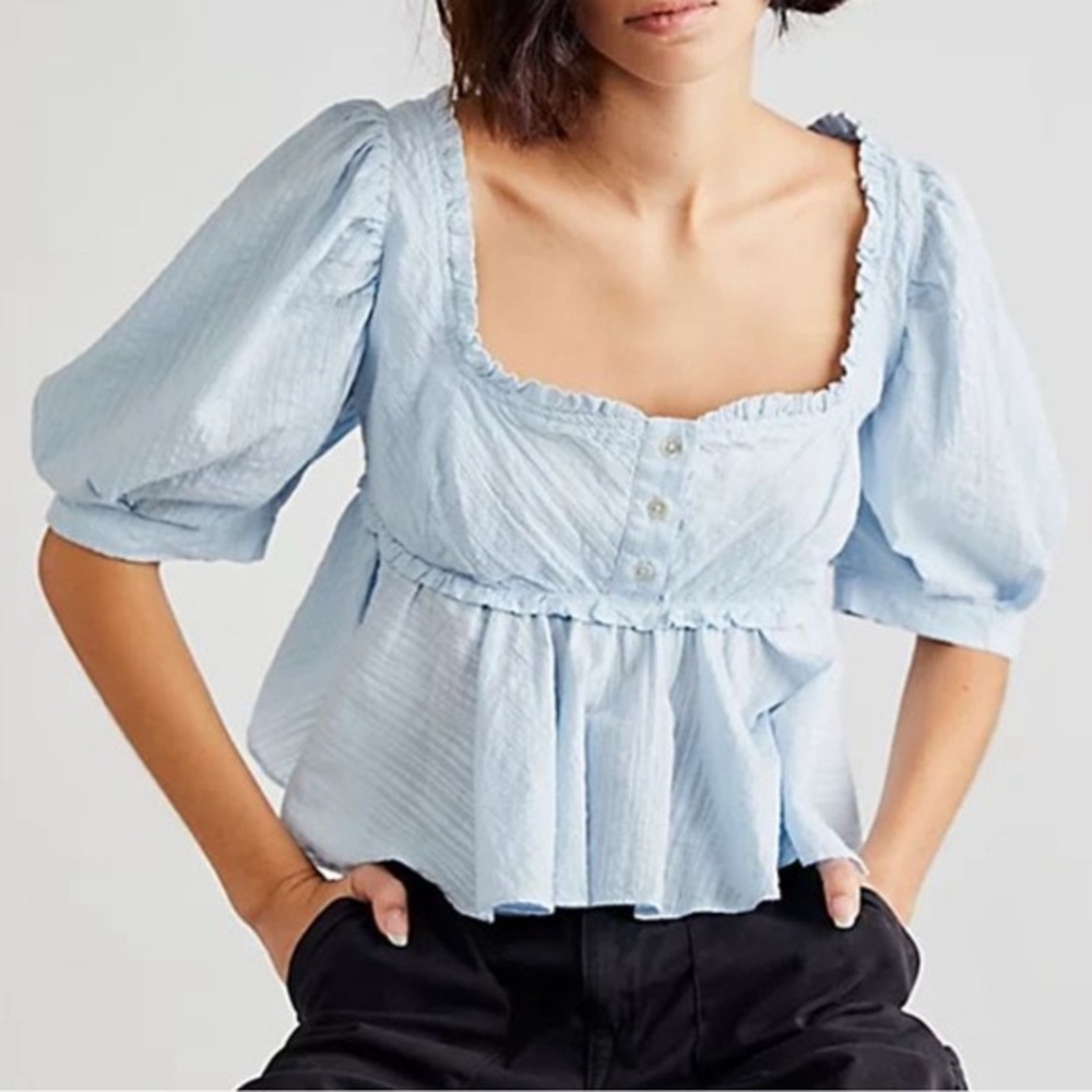 FREE PEOPLE - Leave It To Me Babydoll Top NWOT